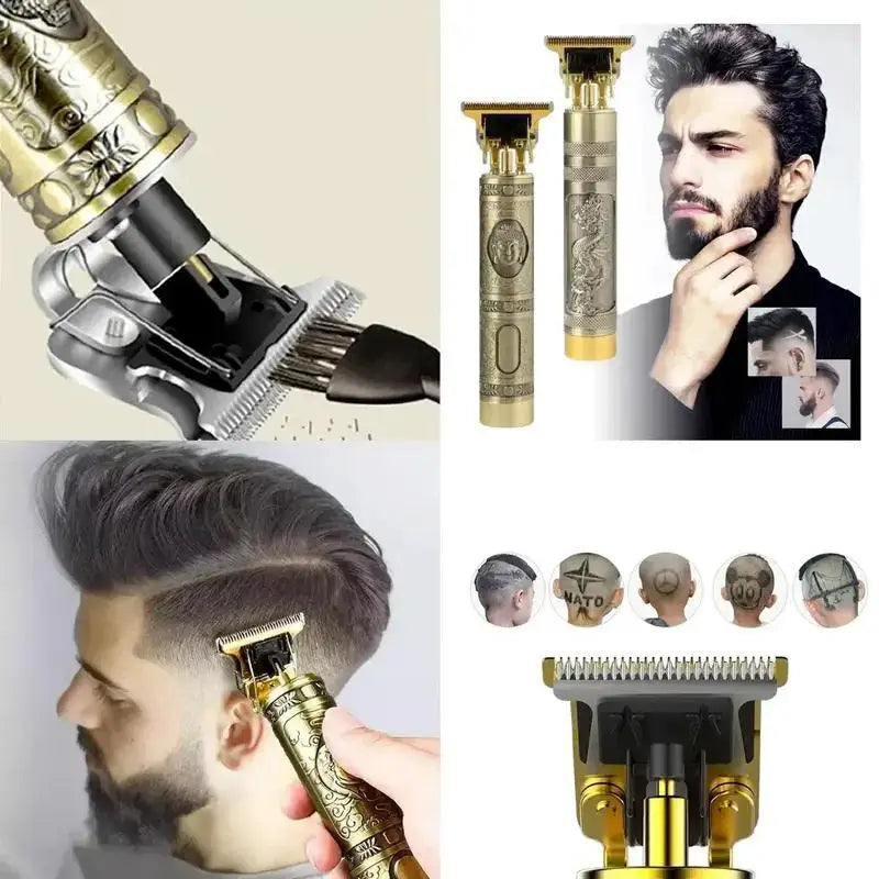 Máquina de corte de cabelo masculina com design elegante